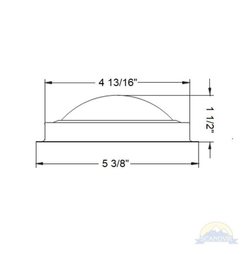 Scandvik LED Traditional 5.5" Dome Light Warm White, 41324P