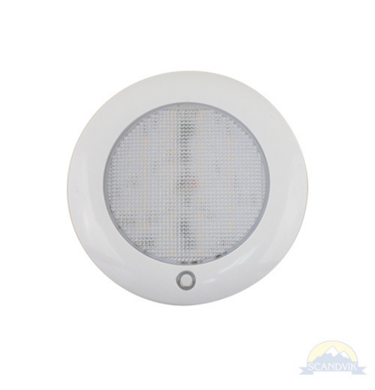Scandvik LED Dual Color Low Profile 5" Dome Light Warm White/Blue, 41461P