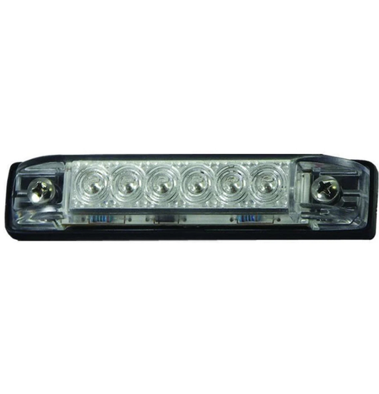 TH Marine Slim Line LED Utility Strip Light Blue 8". LED-51811-DP