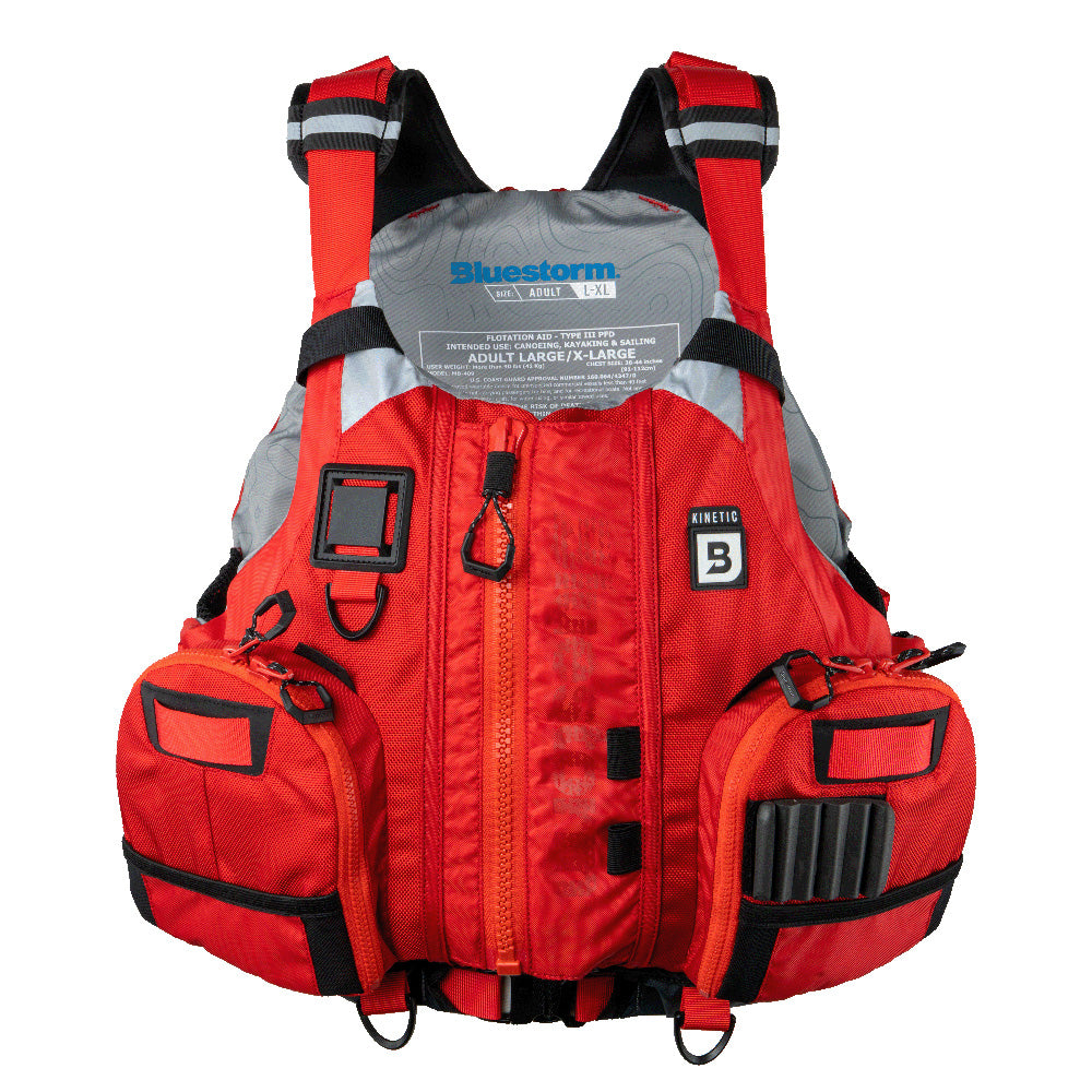 Bluestorm Kinetic Kayak Fishing Vest - Nitro Red - 2XL/3XL [BS-409-RED-2/3XL]