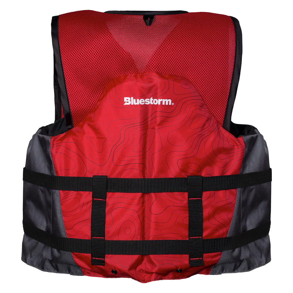 Bluestorm Sportsman Adult Mesh Fishing Life Jacket - Nitro Red - L/XL [BS-105-FDC-L/XL]