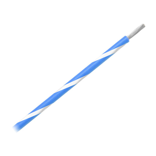 Pacer 14 AWG Gauge Striped Marine Wire 500' Spool - Blue w/White Stripe [WUL14BL-9-500]
