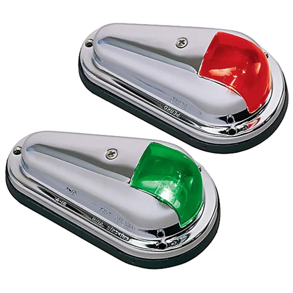 Perko Vertical Mount Side Lights - 12V - Red  Green - (Pair) [0955DP0STS]