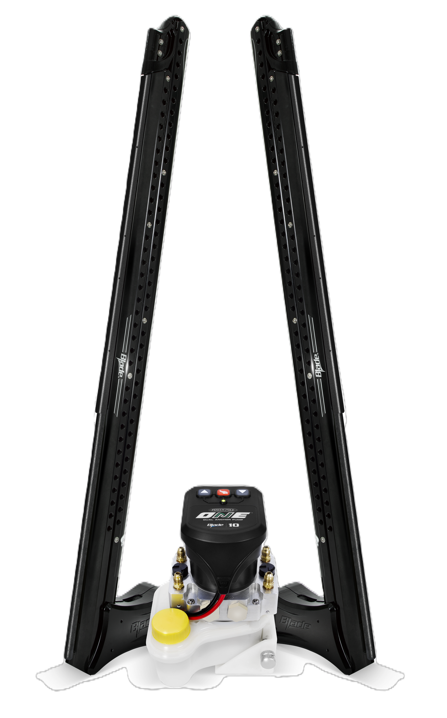 Power-Pole ONE PUMP Bls 10ft Dual Pole-Black, PP-2-BLS-10-BK