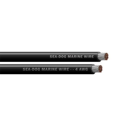Sea-Dog 4 AWG Black Battery Cable - 25' [8004010]