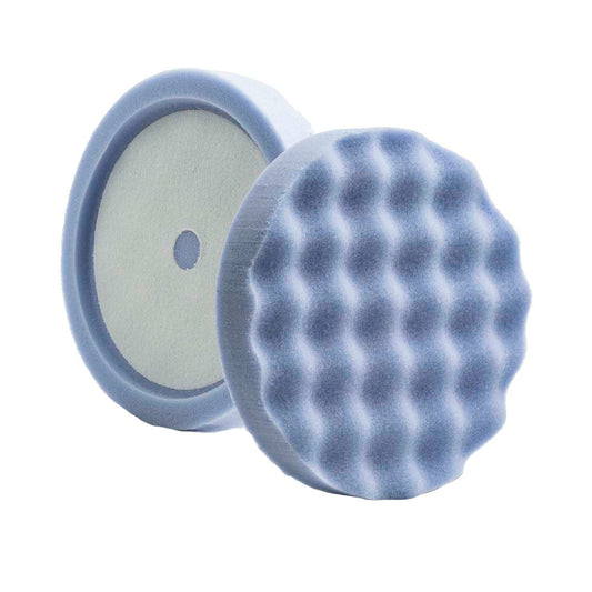 Lake Country Blue Finessing Waffle Pro Recessed Back Foam Pad 8" x 1.5" [WP-96800-LC]