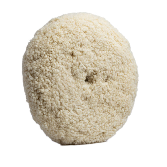 Lake Country White Twisted 100% Wool Pad 8" x 1.5" Quick Disconnect [35-222-QD-LC]
