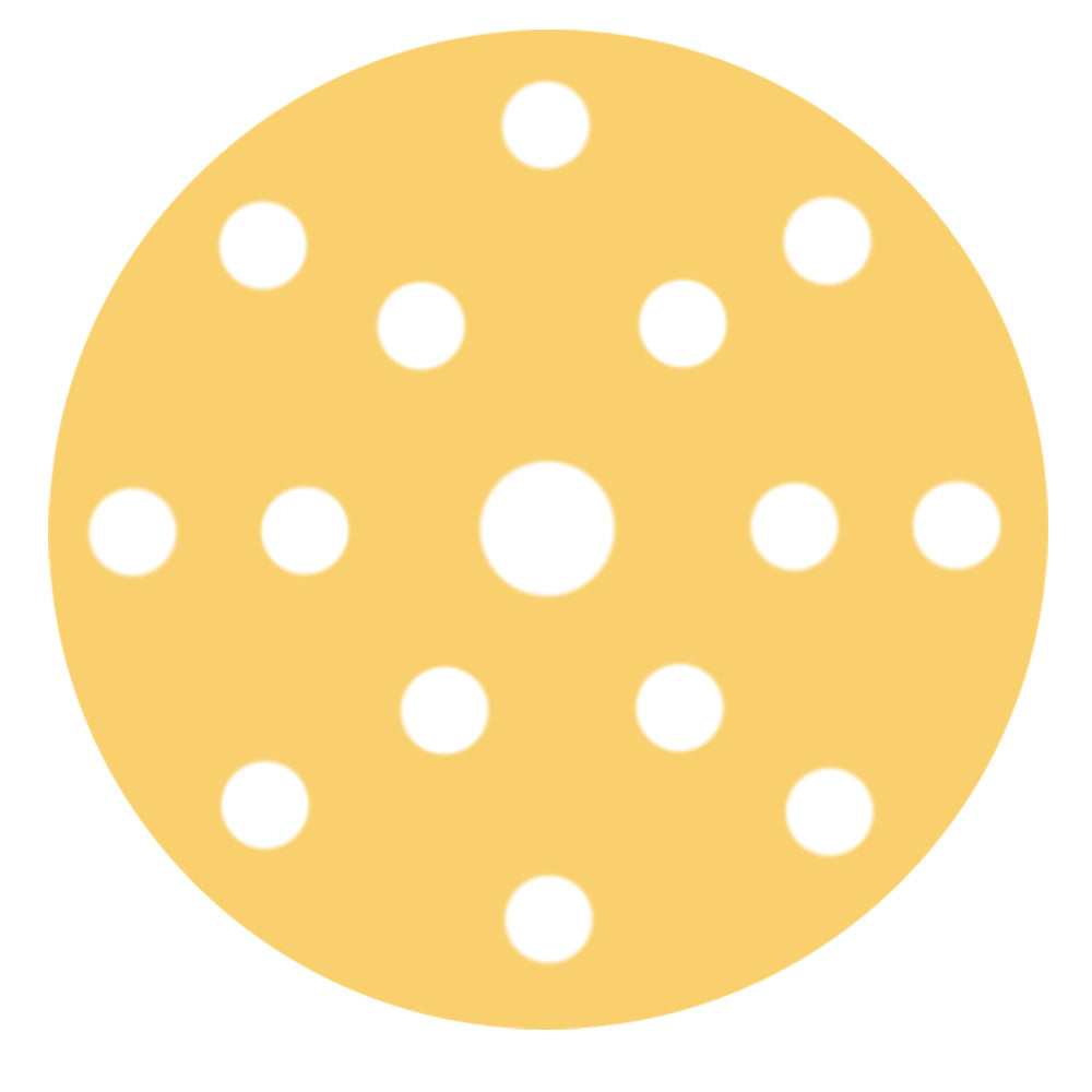 RUPES MULTIPURPOSE Paper Abrasive Discs 150mm (6") - 15 Holes - P80 Grit *Box of 100pcs [9.45PD080]