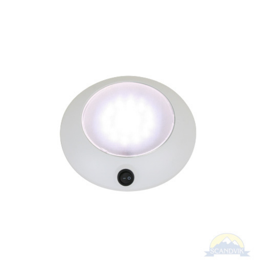 Scandvik LED 5.5" Dome Light w/ Switch, Warm White, 41340P