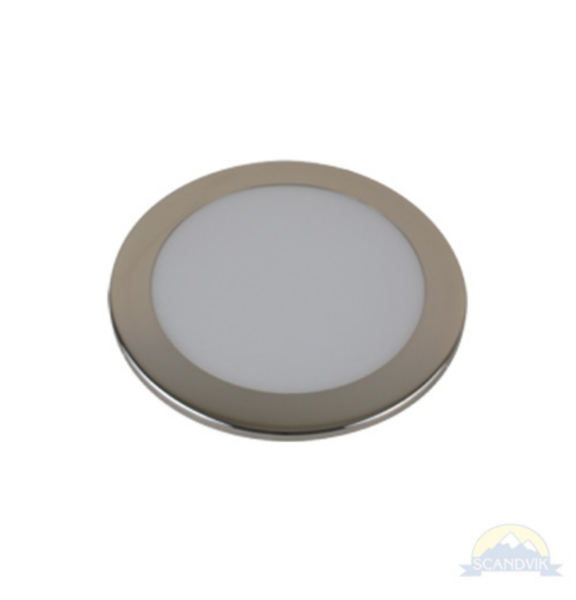 Scandvik LED A6 Ceiling Light, Warm White SS Bezel, 41370P