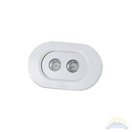 Scandvik Flush Mount Compact LED Spreader Light White 12/24v