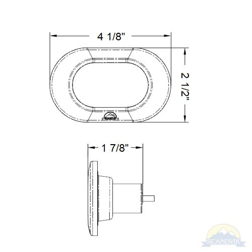 Scandvik Flush Mount Compact LED Spreader Light White 12/24v