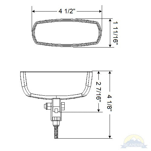 Scandvik Bracket Mount LED Spreader Light White 12/24v
