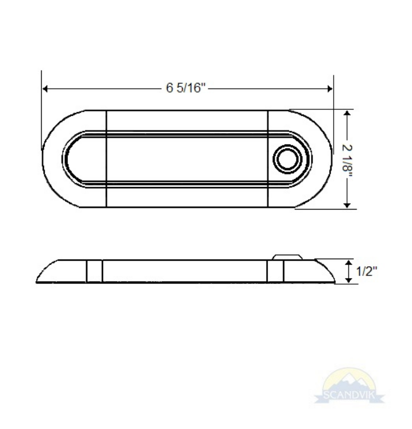 Scandvik LED Rail Light 6" w/ Motion Sensor, White, 41465