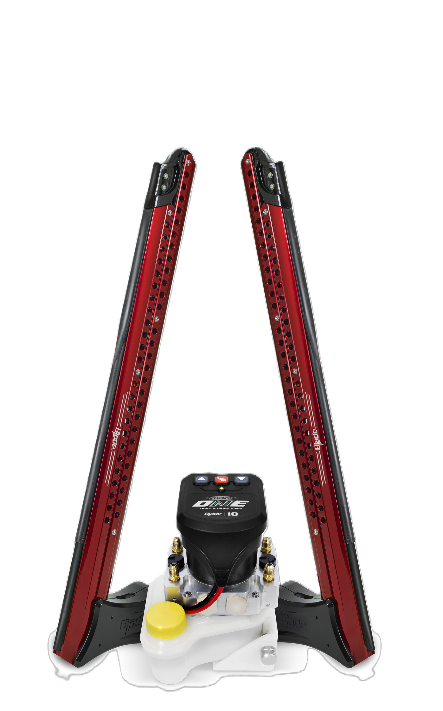 Power-Pole ONE PUMP Bls 8ft Dual Pole-Red, PP-2-BLS-8-RD