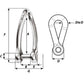 Wichard Captive Pin Twisted Shackle - Diameter 6mm - 1/4" [1423W]