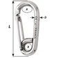 Wichard Symmetric Carbine Hook - Length 60mm - 1/4" [2313W]