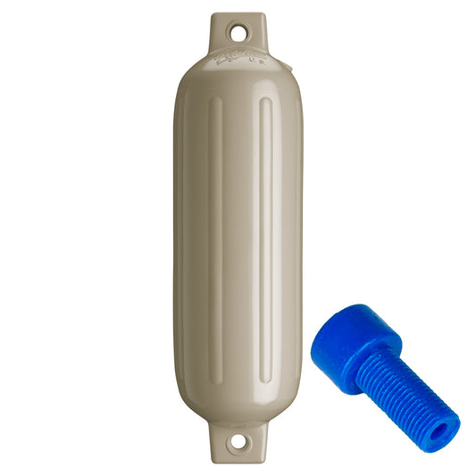 Polyform G-3 Twin Eye Fender 5.5" x 19" - Sand w/Adapter  [G-3 SAND W/AIR ADAPTER]