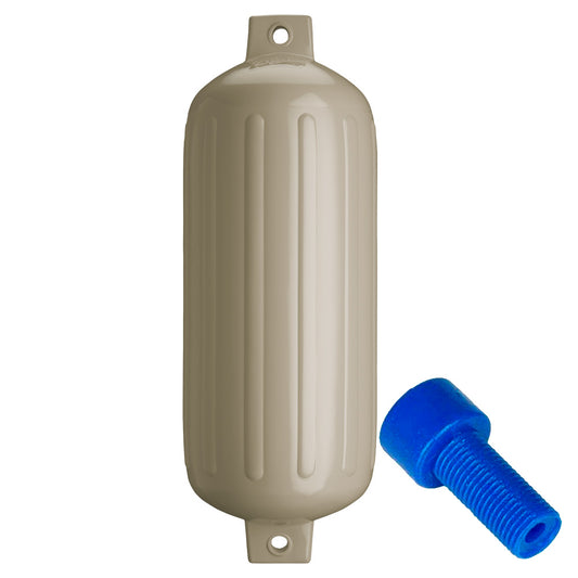 Polyform G-6 Twin Eye Fender 11" x 30" - Sand w/Adapter  [G-6 SAND W/AIR ADAPTER]