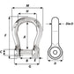 Wichard Self-Locking Allen Head Pin Bow Shackle - 6mm Diameter - 1/4" [1343W]