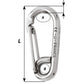 Wichard Symmetric Carbin Hook - 120mm Length - 15/32" [2317W]