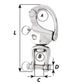 Wichard HR Snap Shackle With Clevis Pin Swivel - 120mm Length - 4-23/32" [2478W]