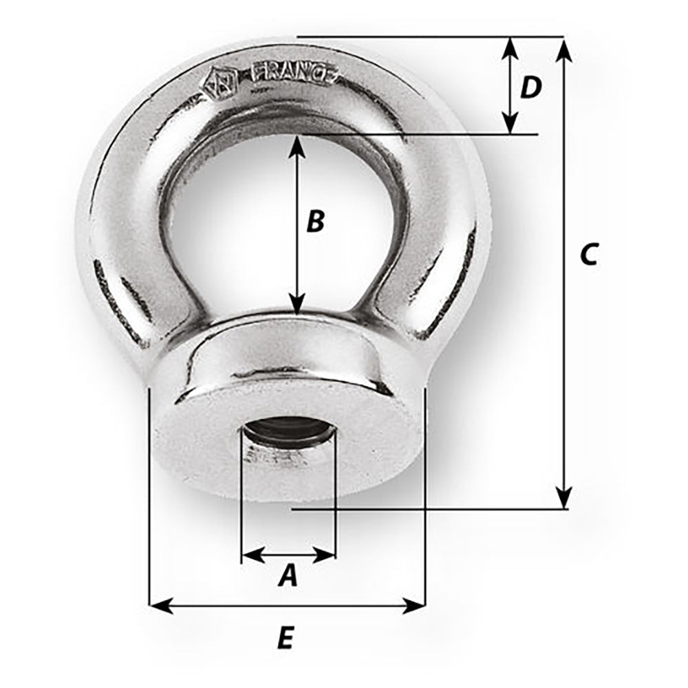 Wichard 8mm Eye Nut - 21/32" Diameter [6344W]