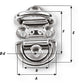 Wichard Double Folding Pad Eye - 6mm Diameter - 15/64" [6564W]