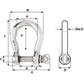 Wichard HR Bow Shackle - 10mm Pin Diameter [11245W]