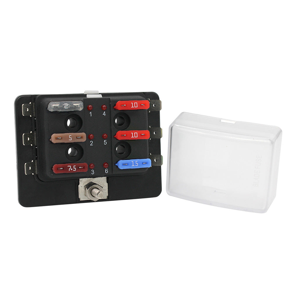 Cole Hersee Standard 6 ATO Fuse Block w/LED Indicators [880022-BP]