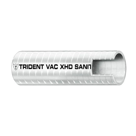 Trident Marine 1-1/2" VAC XHD Sanitation Hose - Hard PVC Helix - White - Sold by the Foot [148-1126-FT]