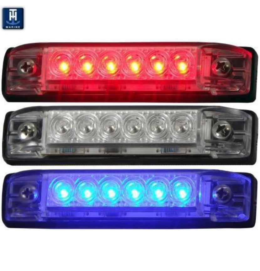 TH Marine Slim Line LED Utility Strip Light White 6", LED-51805-DP