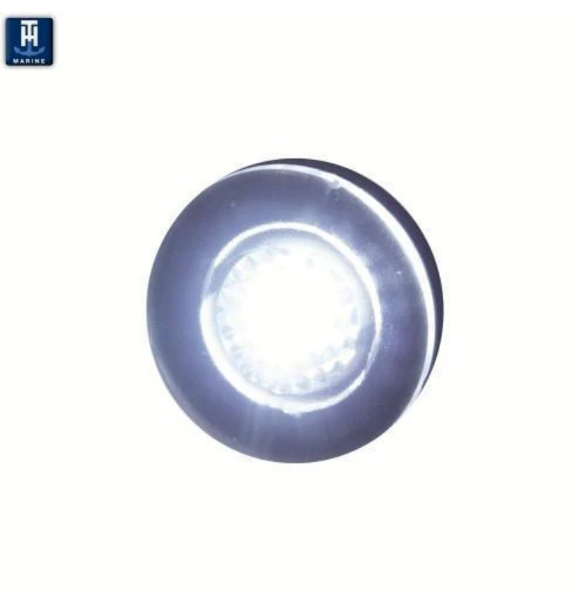 TH Marine Flush Head LED Livewell Light White, LED-51874-DP