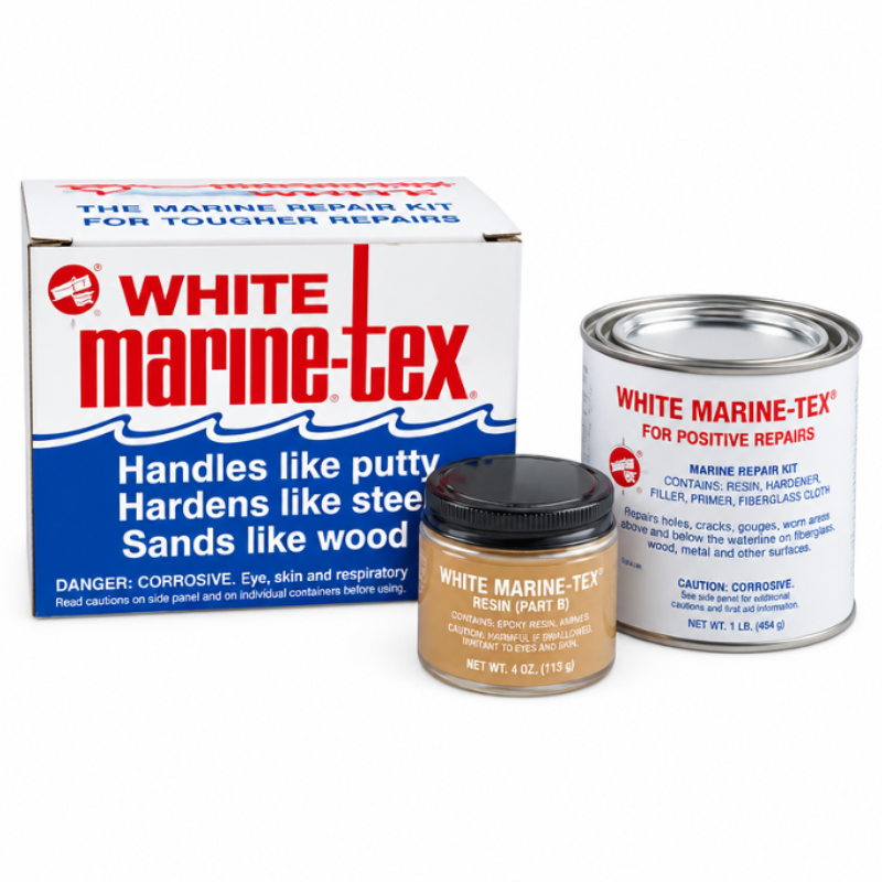 Travaco Marine-Tex Epoxy Putty, White, 14oz, RM306K