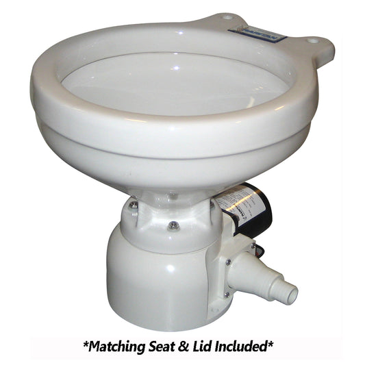 Raritan Sea Era QC Toilet - Marine Size - Remote Intake Pump - Straight  90 Discharge - Smart Toilet Control - 12v [162MR012]
