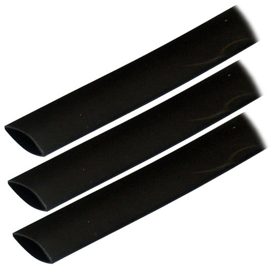 Ancor Adhesive Lined Heat Shrink Tubing (ALT) - 3/4" x 3" - 3-Pack - Black [306103]