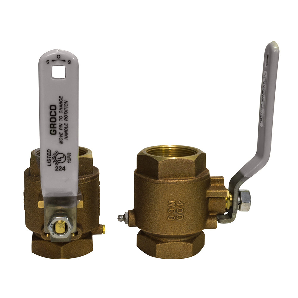 GROCO 1/2" NPT Bronze In-Line Ball Valve [IBV-500]