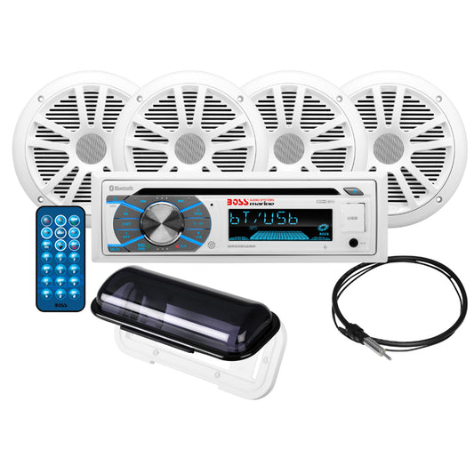 Boss Audio MCK508WB.64S Marine Stereo  2 Pairs of 6.5" Speaker Kit - White [MCK508WB.64S]