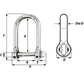 Wichard Self-Locking Large Shackle - Diameter 5mm - 3/16" [01262]