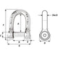 Wichard Self-Locking Allen Head Pin D Shackle - 10mm Diameter - 13/32" [01305]
